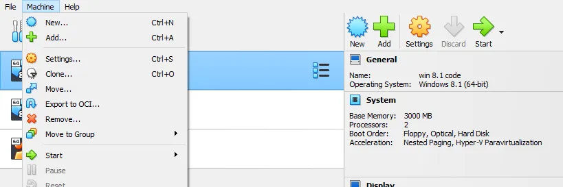 create a Virtual Machine on VirtualBox
