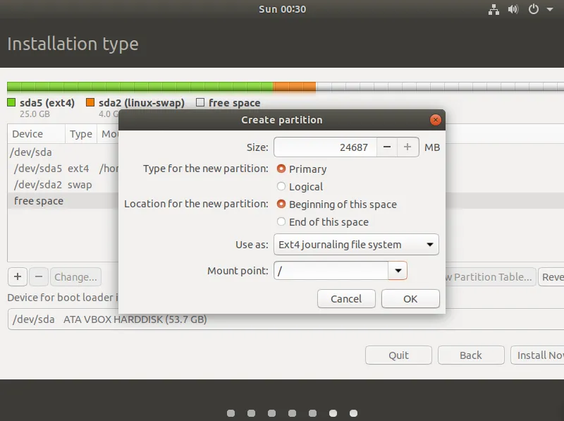How to install Ubuntu (as a primary system | as a virtual machine) 10 How to partition a hard drive while installing Ubuntu as a virtual machine
