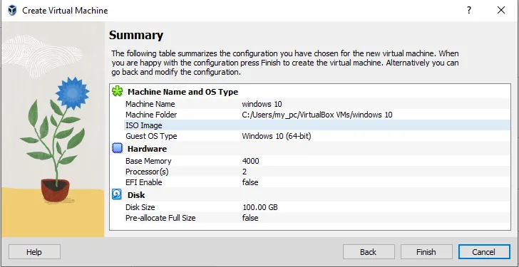create a Virtual Machine on VirtualBox