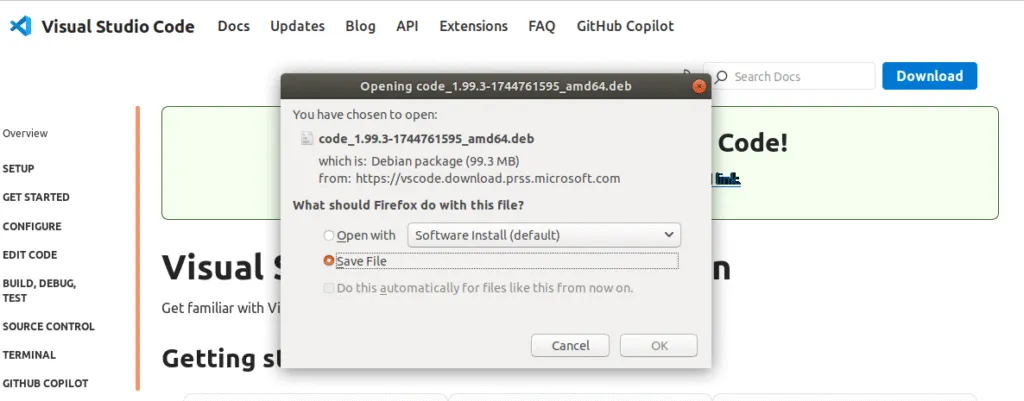 How to download Visual Studio Code Ubuntu