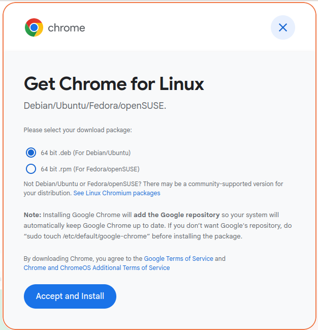 How to download Google Chrome on Ubuntu from the official website